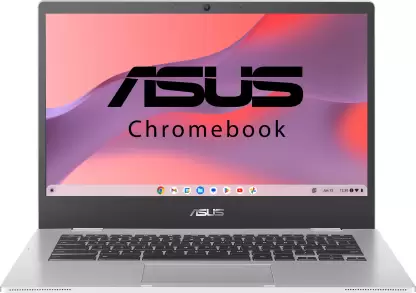 ASUS Chromebook Intel Celeron Dual Core N4500 - (4 GB/64 GB EMMC Storage/Chrome OS) CX1400CKA-NK0453 Chromebook  (14 Inch, Transparent Silver, 1.47 Kg)